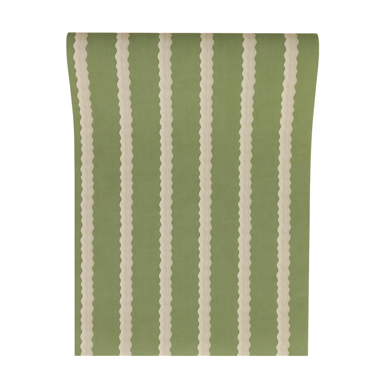 Double Scroll Stripe - Spring Green (Wallpaper)