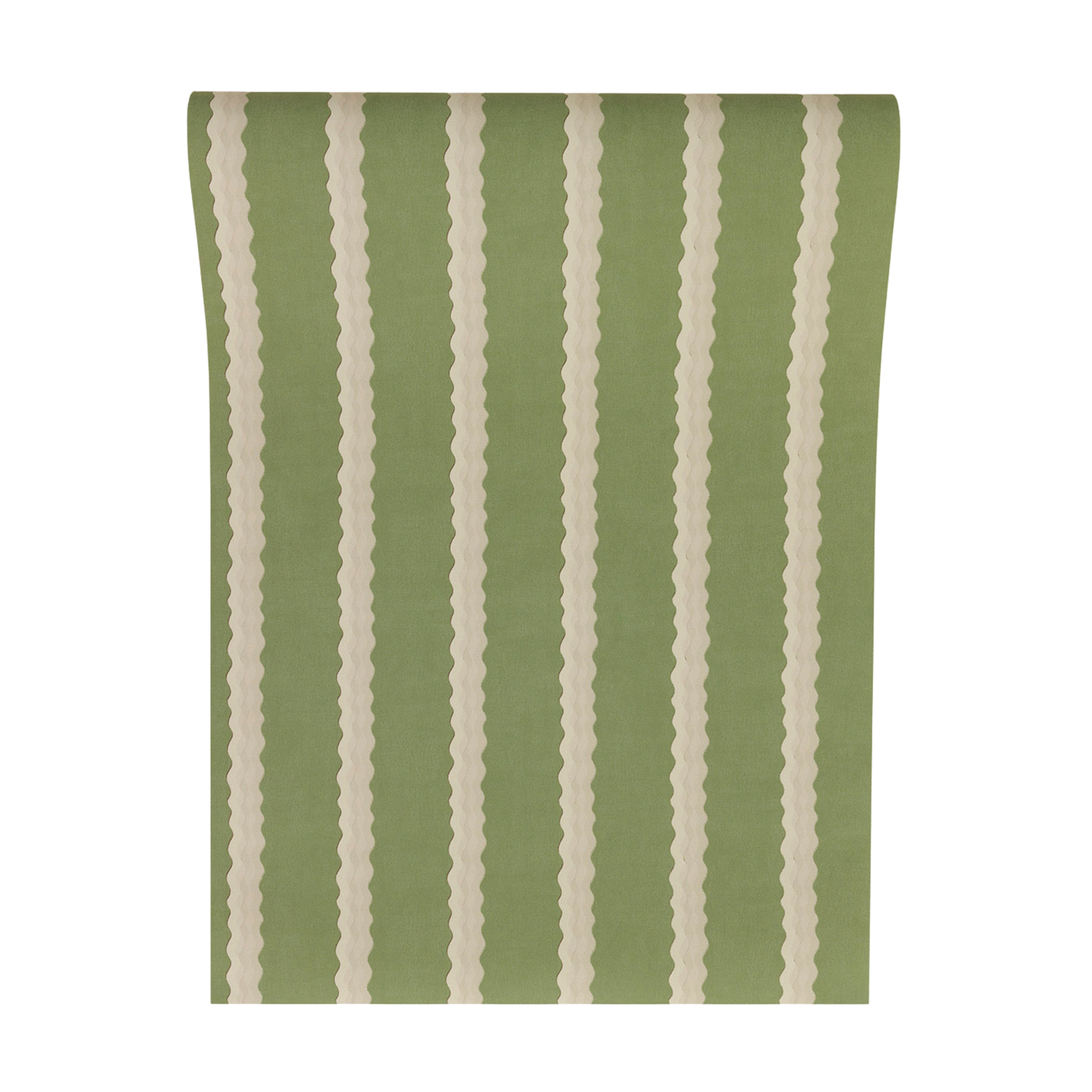 Double Scroll Stripe - Spring Green (Wallpaper)