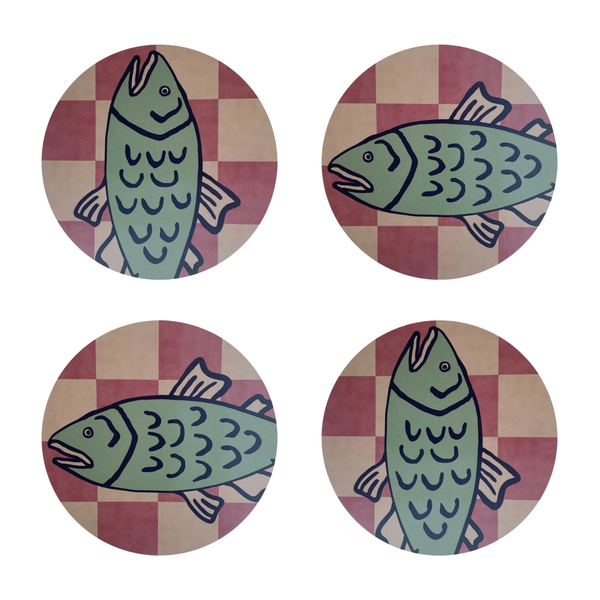 Poisson Coasters | Set of 4
