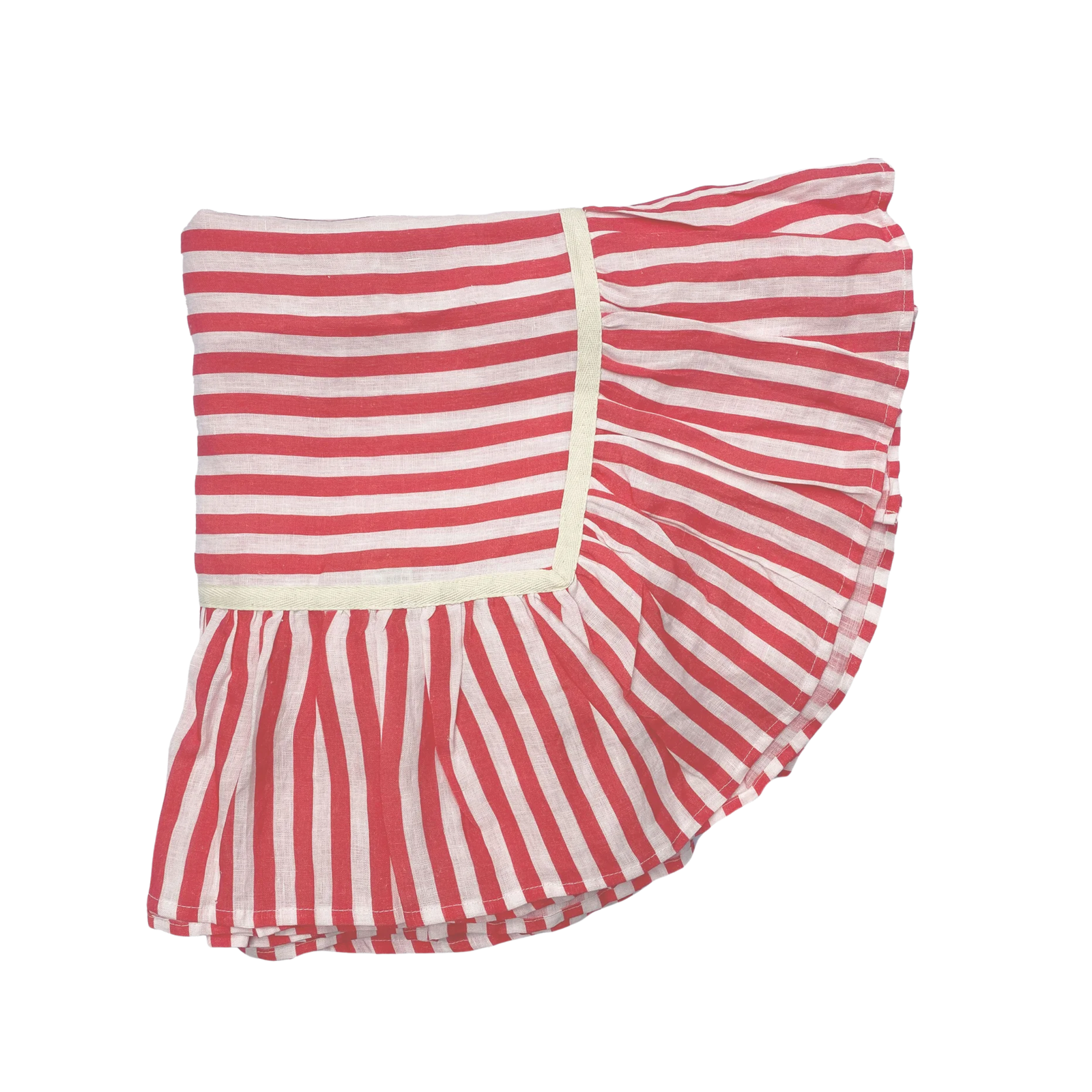 Cherry Red Candy Stripe Tablecloth
