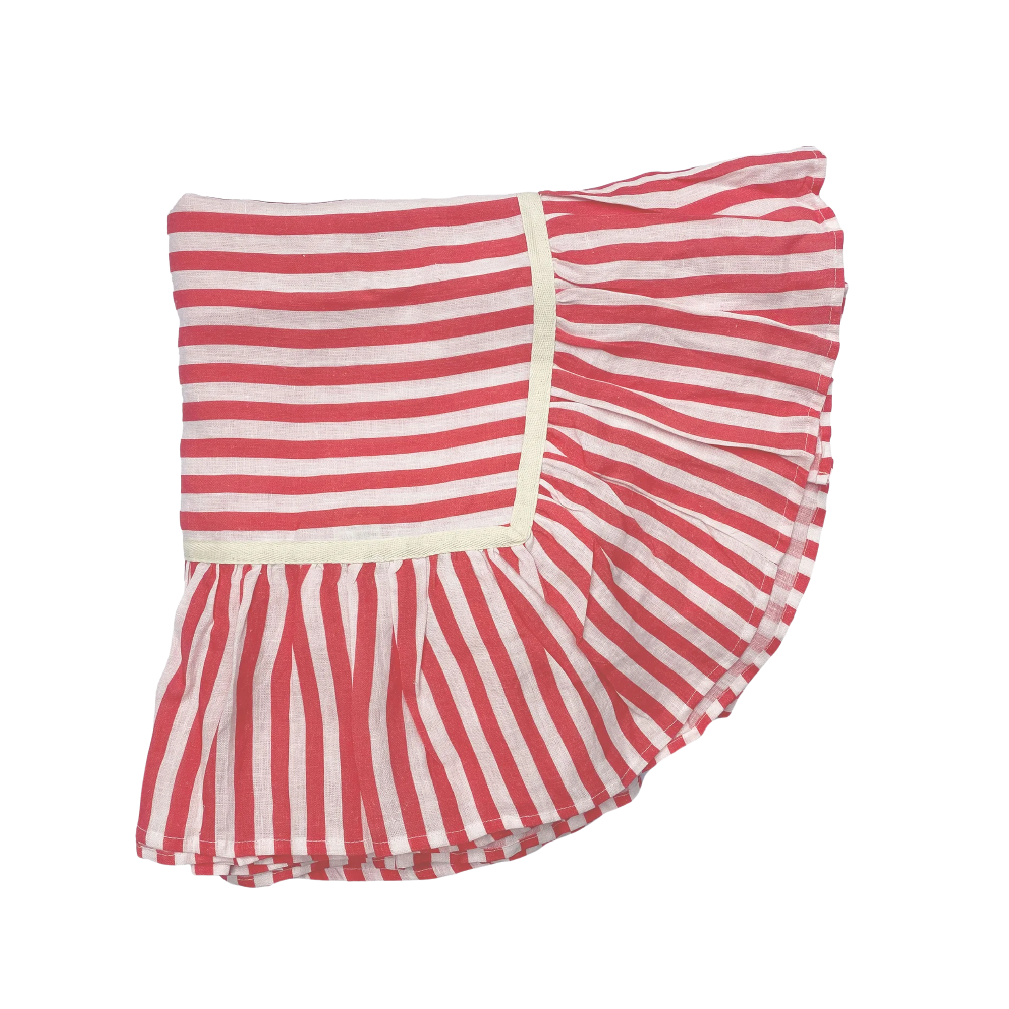 Cherry Red Candy Stripe Tablecloth