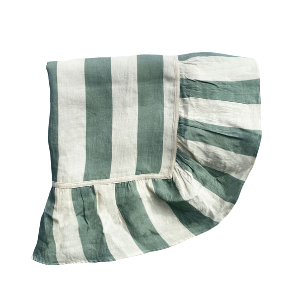 Sea Green Wide Stripe Tablecloth