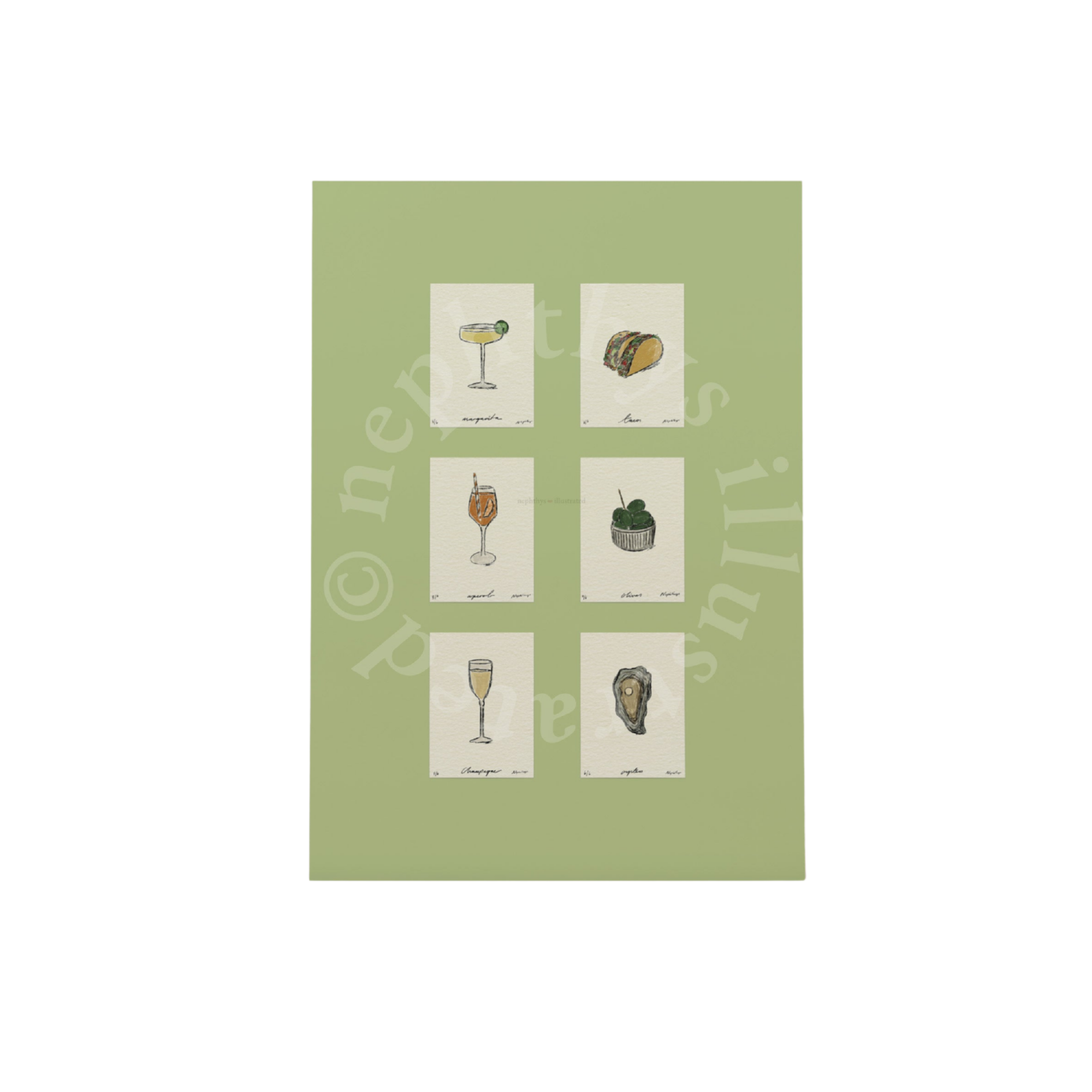 Sips & Snacks Set Print