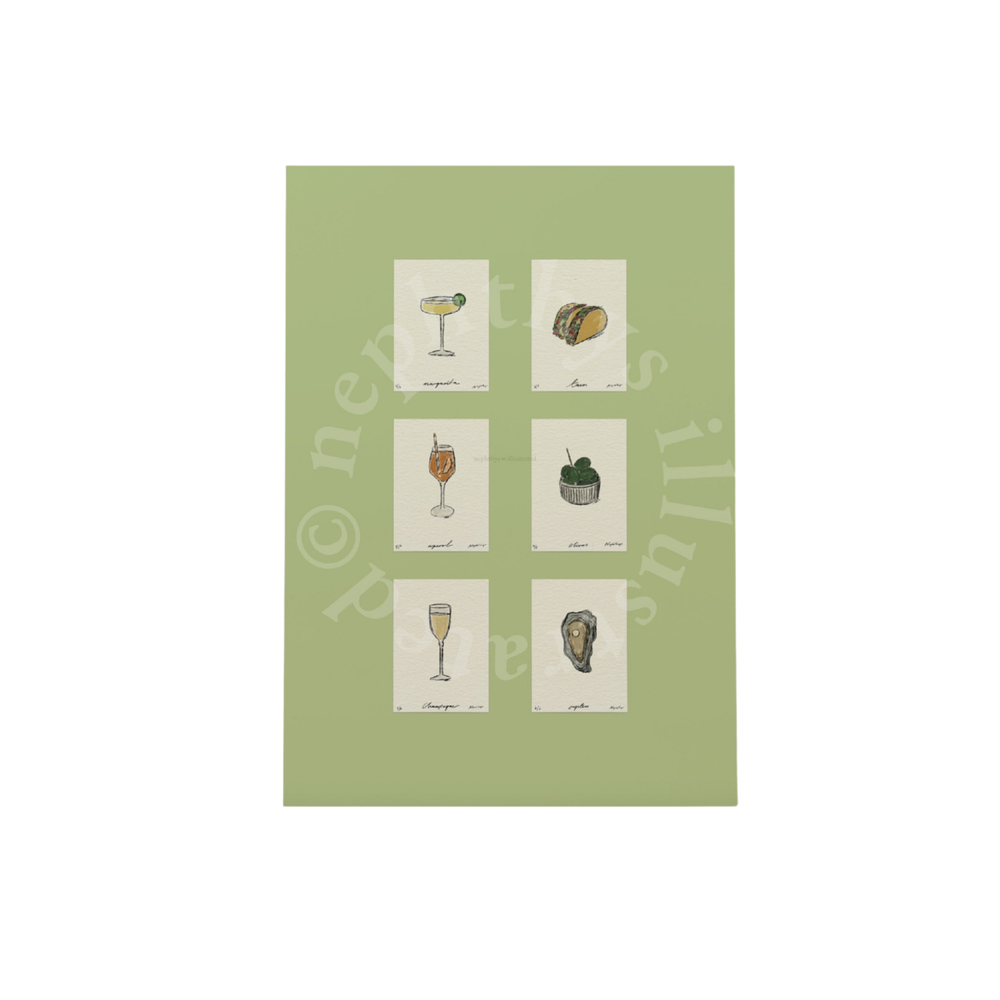 Sips & Snacks Set Print