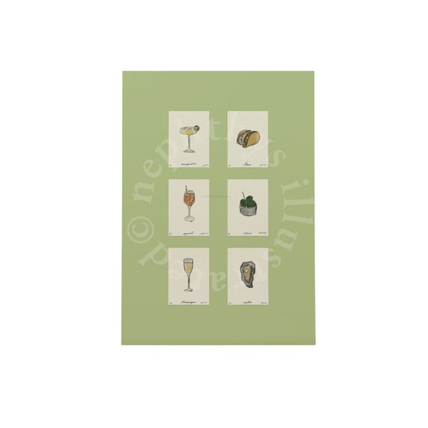 Sips & Snacks Set Print