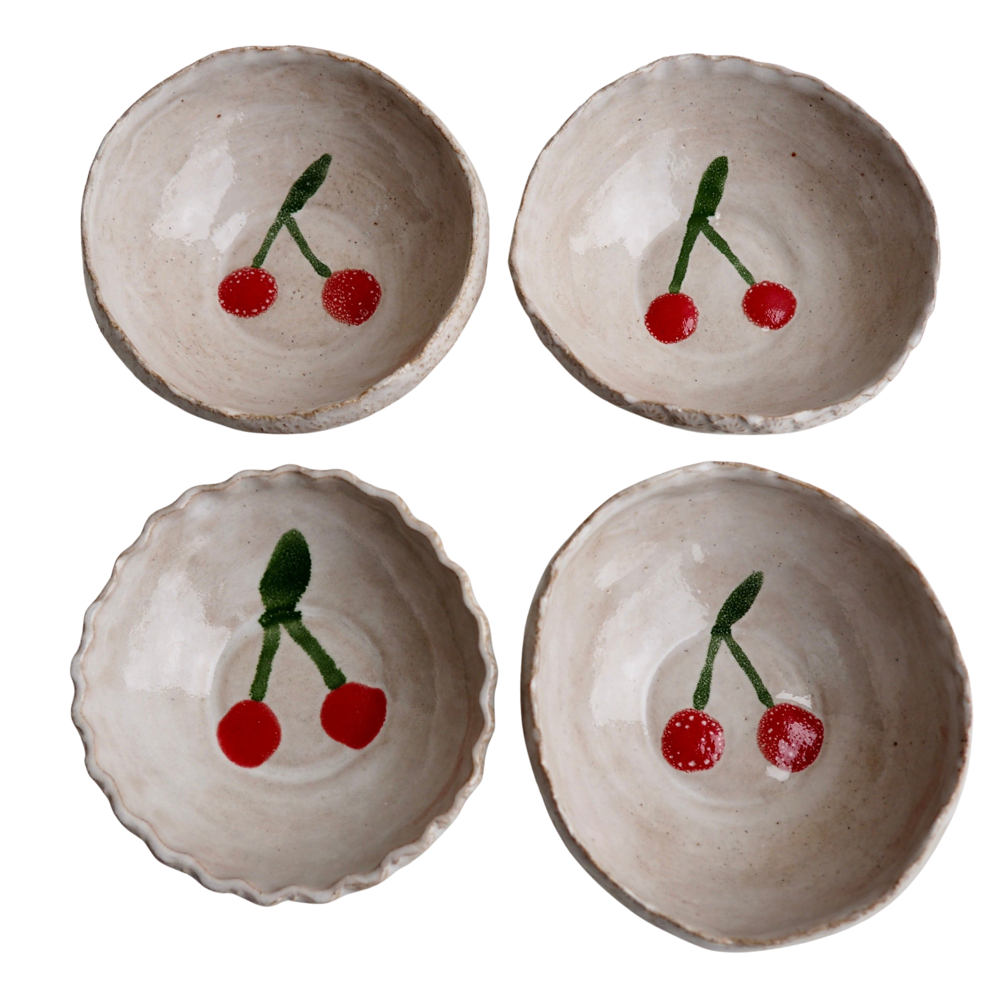 Mini Cherry Ceramic Ring or Condiment Dish