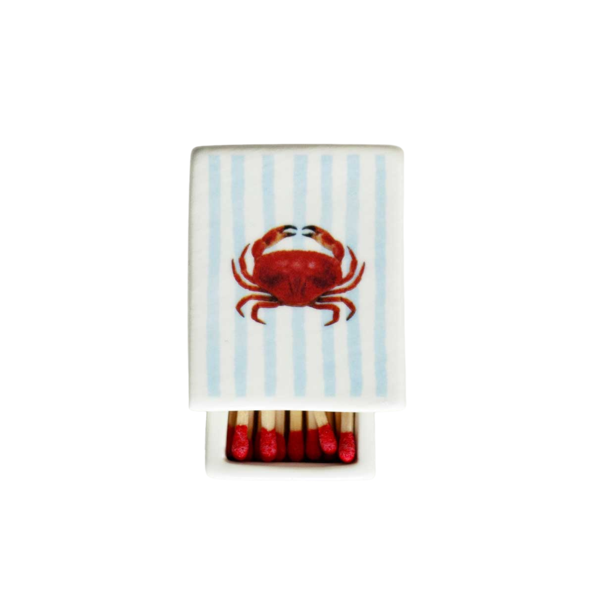 'Mini Striped Crab’ Ceramic Matchbox
