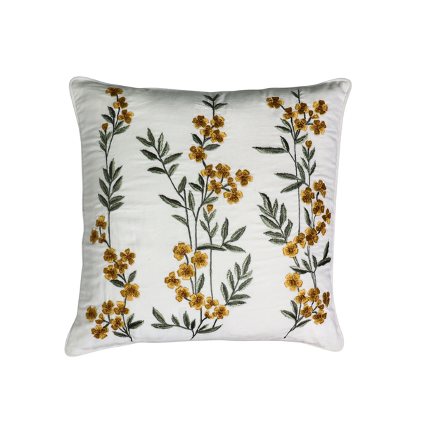 Ziva Cotton Velvet Throw Pillow Cover