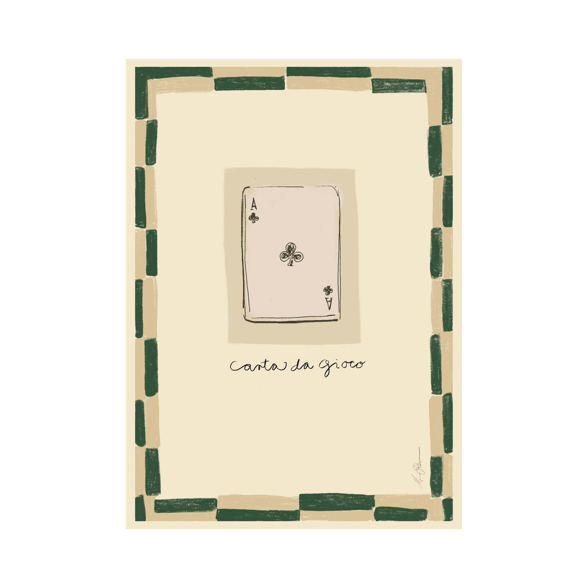 Oggetto Carta da Gioco Print
