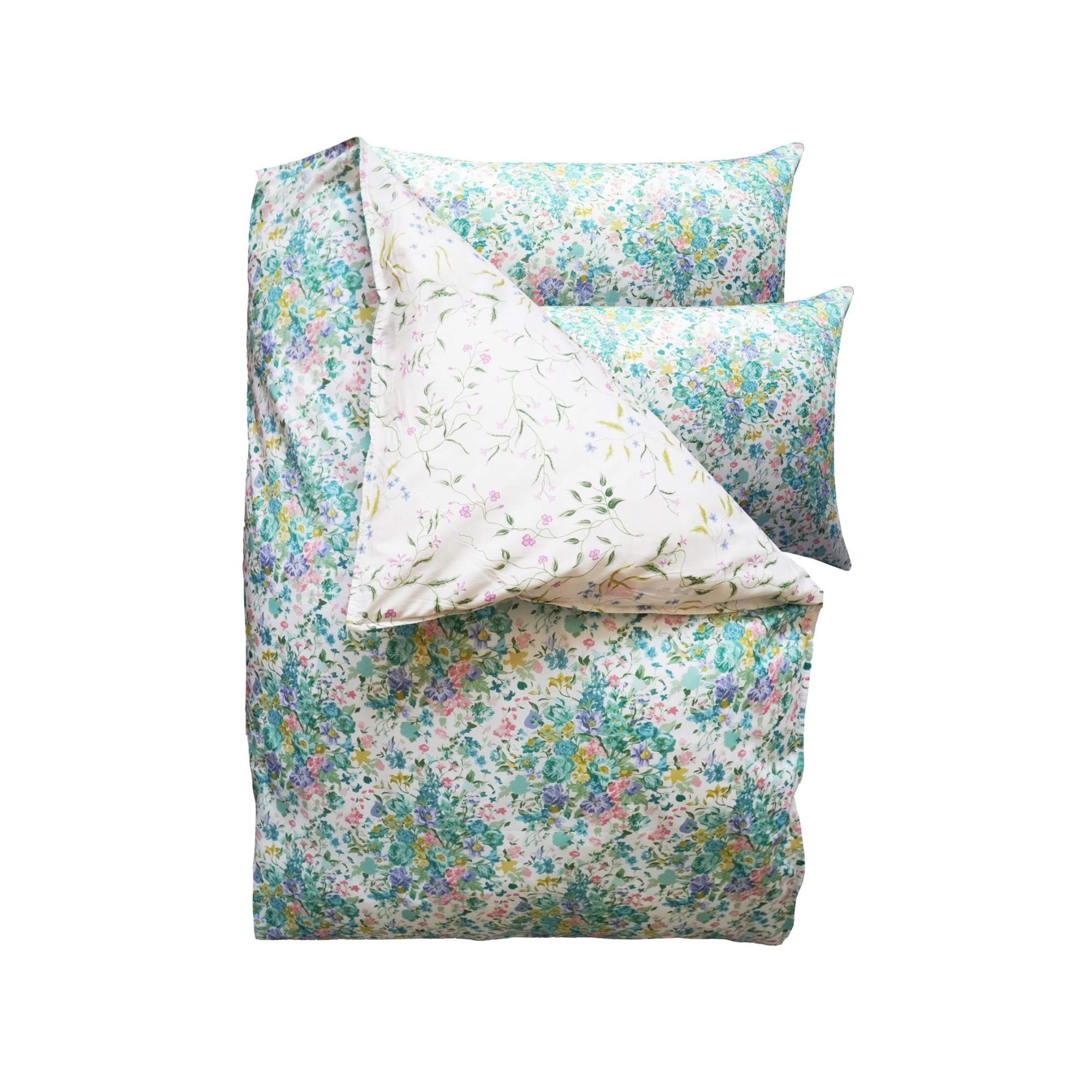 Bridgerton Reversible Duvet Set made with Liberty Fabric BOUQUET PARADE & REGAL BLOSSOM