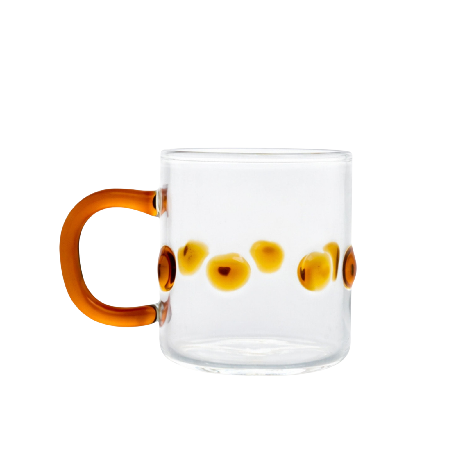4oz Handblown Glass Espresso Cup - Amber