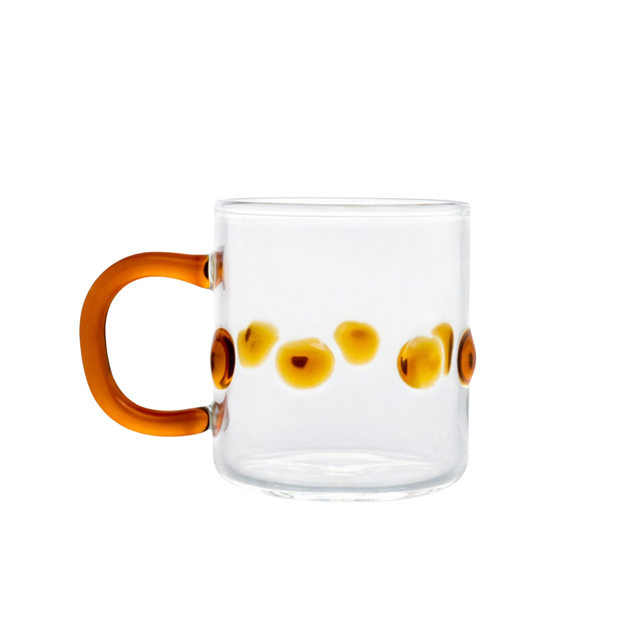 4oz Handblown Glass Espresso Cup - Amber