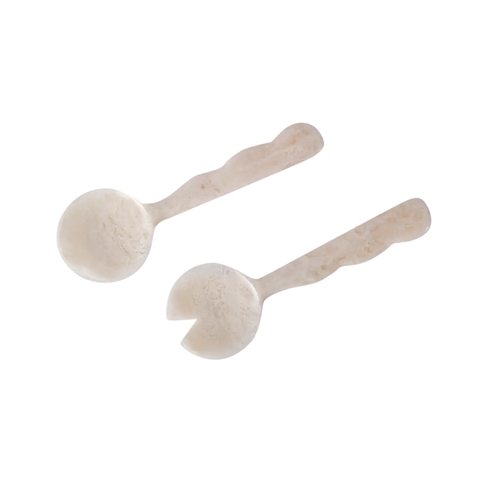 Resin Salad Server-Vanilla  (Set of 2), 12.40 x 3.93 Inches