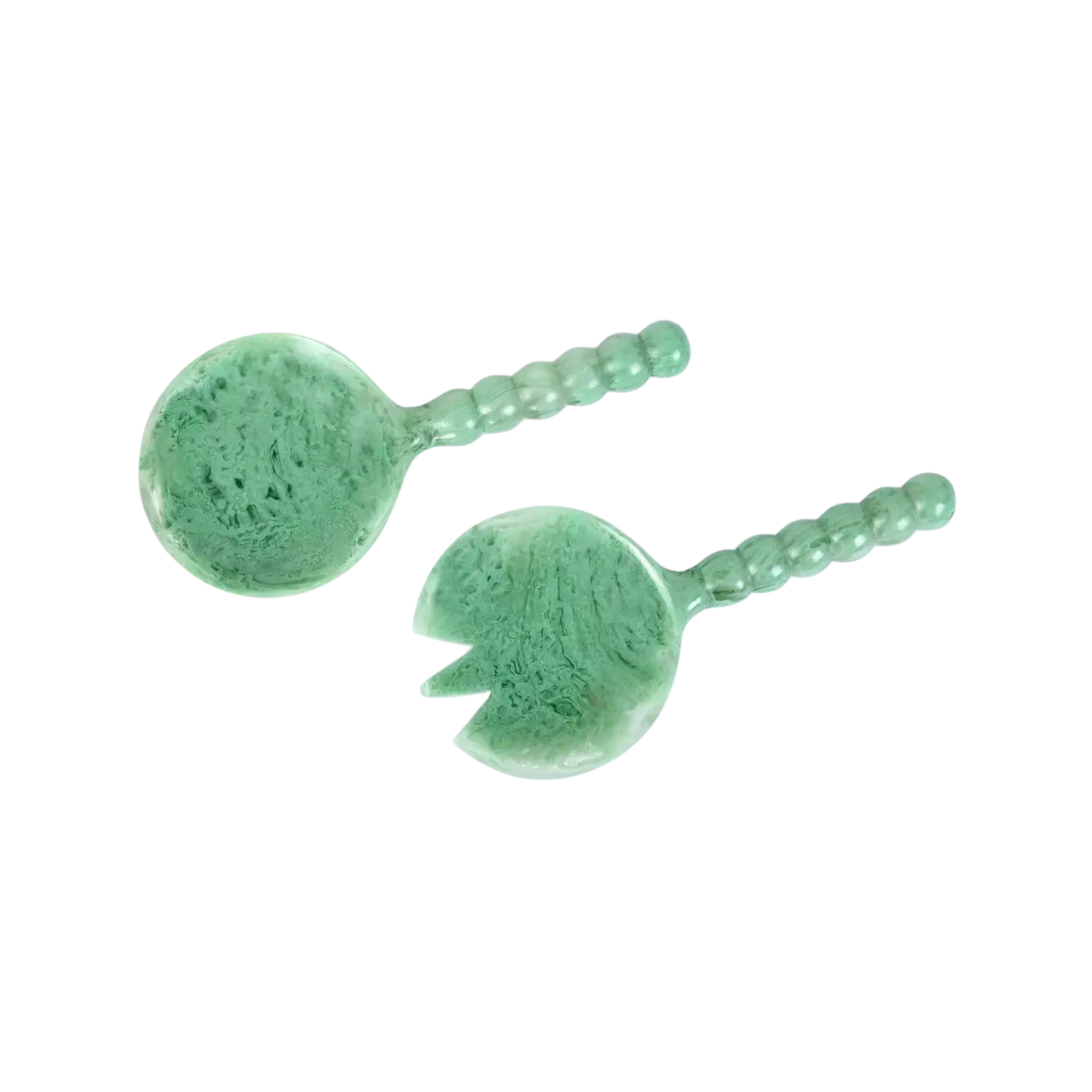 Resin Salad Server-Green (Set of 2), 4.10 x 8.75 inches