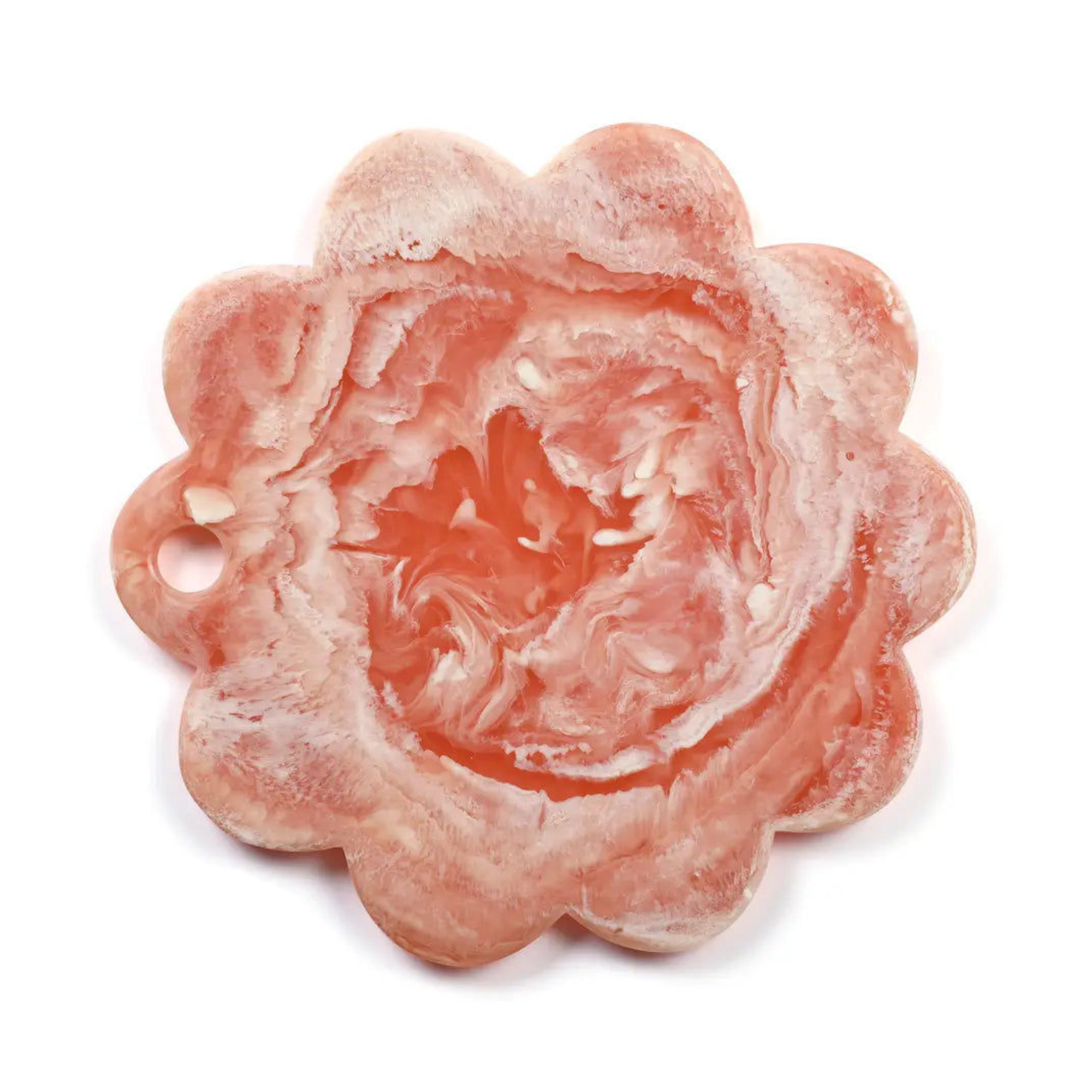 Scallop Resin Cheese Charcuterie Board,Pink  - 12 Inches