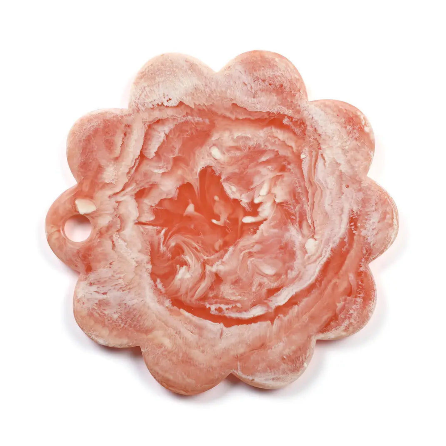 Scallop Resin Cheese Charcuterie Board,Pink  - 12 Inches