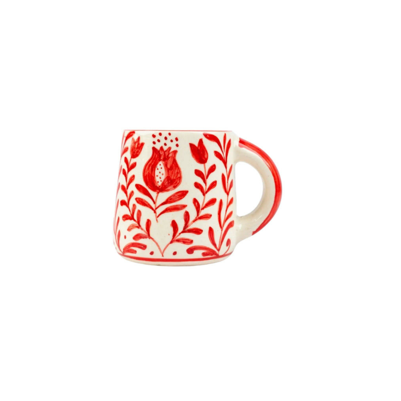 Red Anaar Coffee Mug- , 3.5 X 3 Inches (Set of 2)