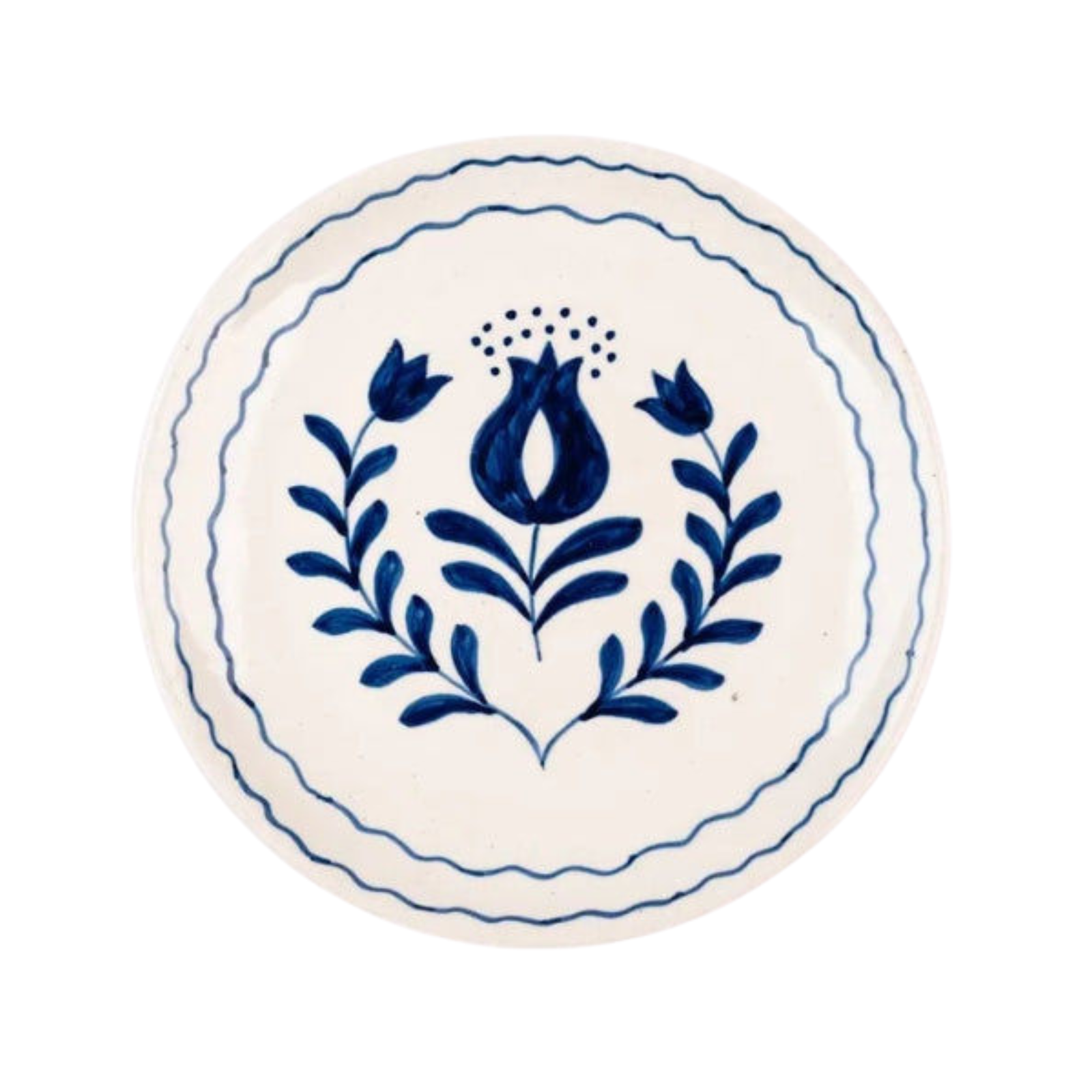 Blue Anaar Snack Plate , 7x7 Inches (Set of 2)