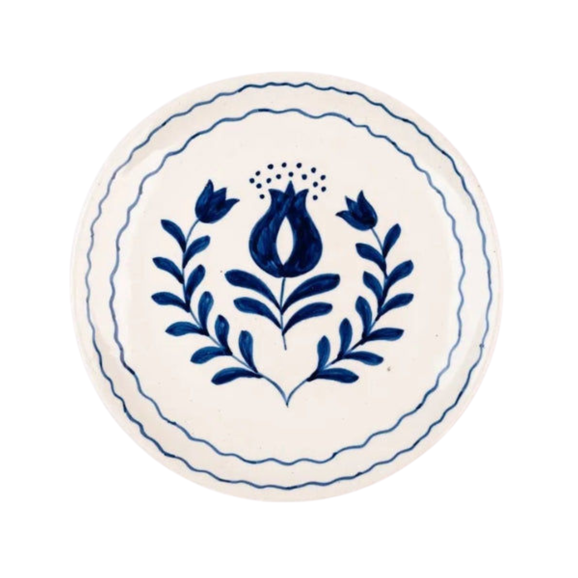 Blue Anaar Snack Plate , 7x7 Inches (Set of 2)