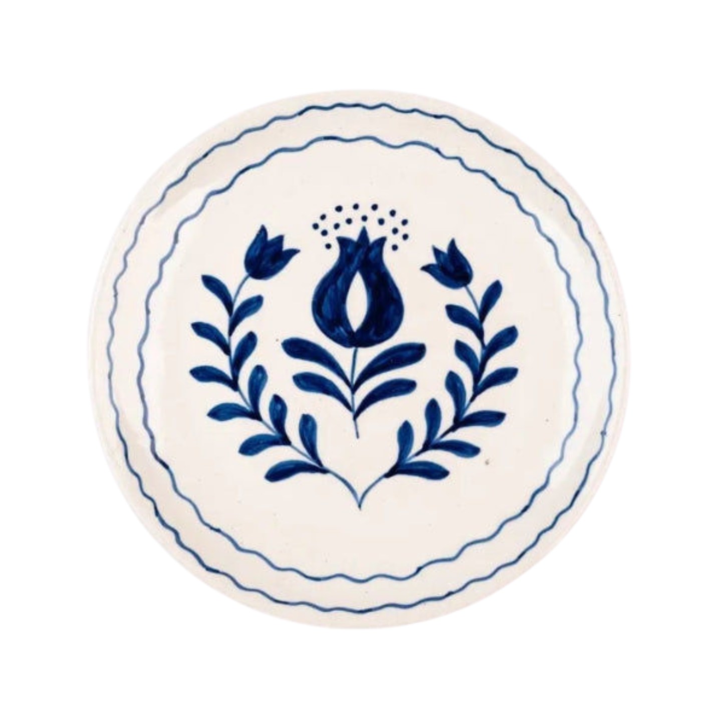Blue Anaar Snack Plate , 7x7 Inches (Set of 2)