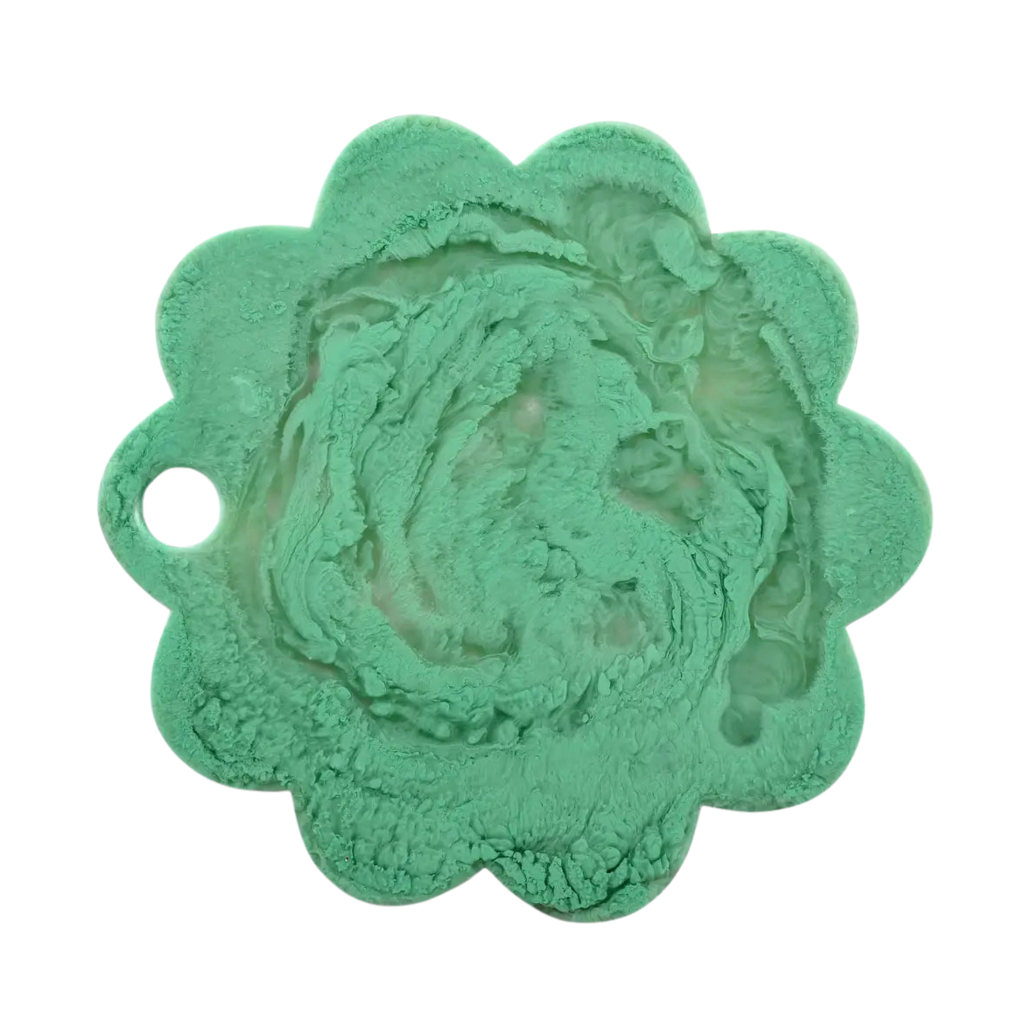 Scallop Resin Cheese Charcuterie Board, Green - 12 Inches