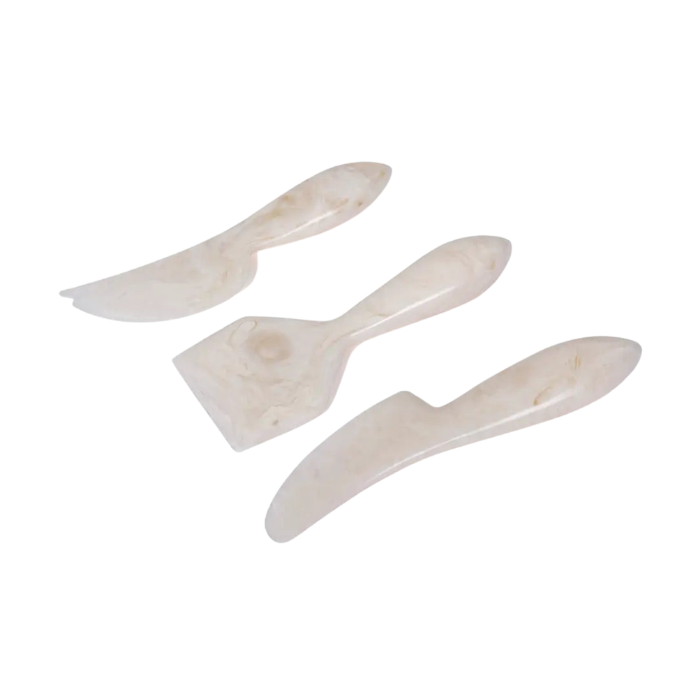 Resin Cheese Knife, Vanilla  (Set of 3)  - 6 Inches