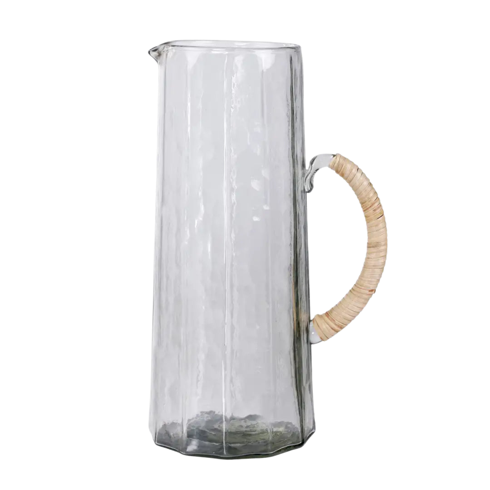 Hammered Water Pitcher, Natural -6.25 x 9.5 Inches