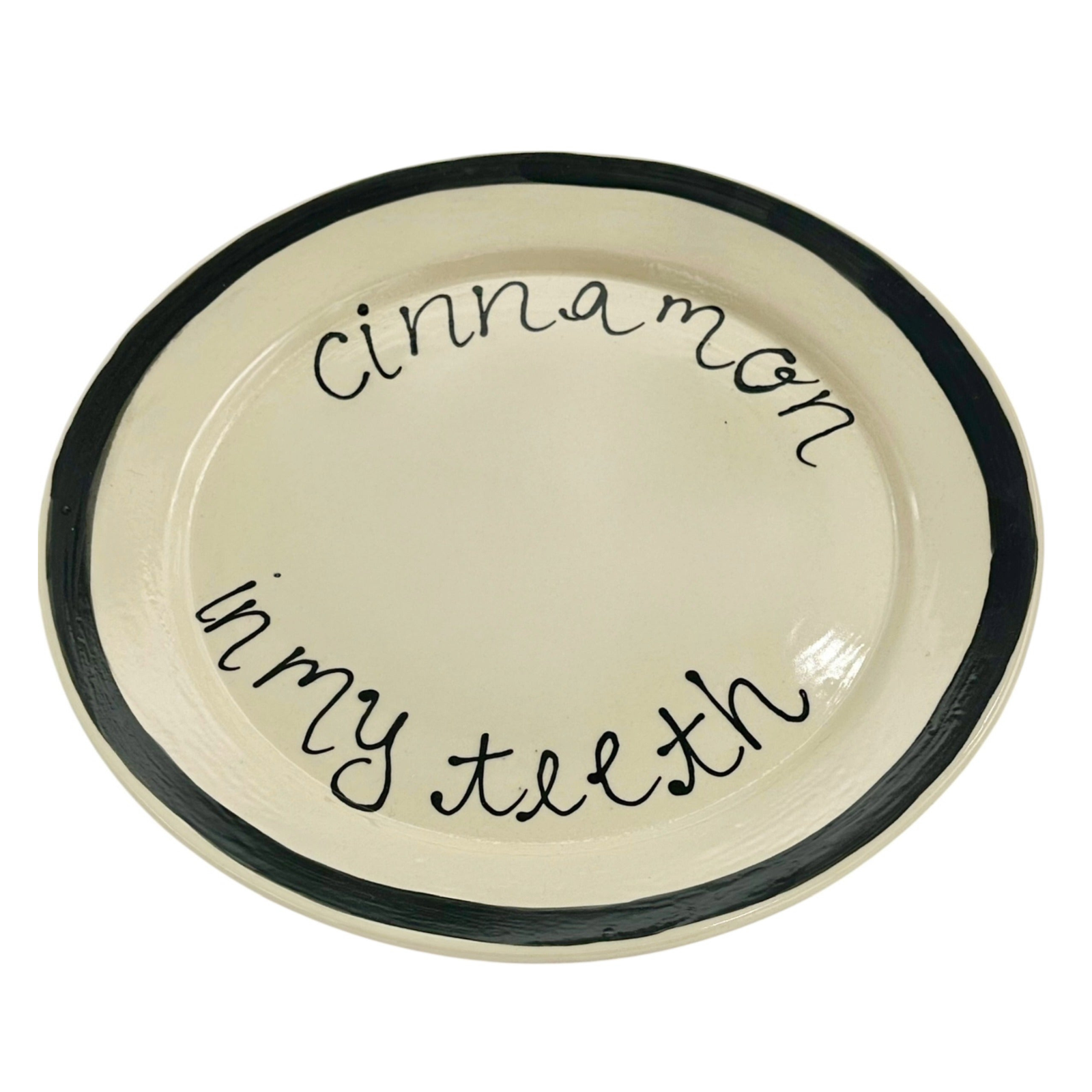 Cinnamon In My Teeth Dinner Plate Black