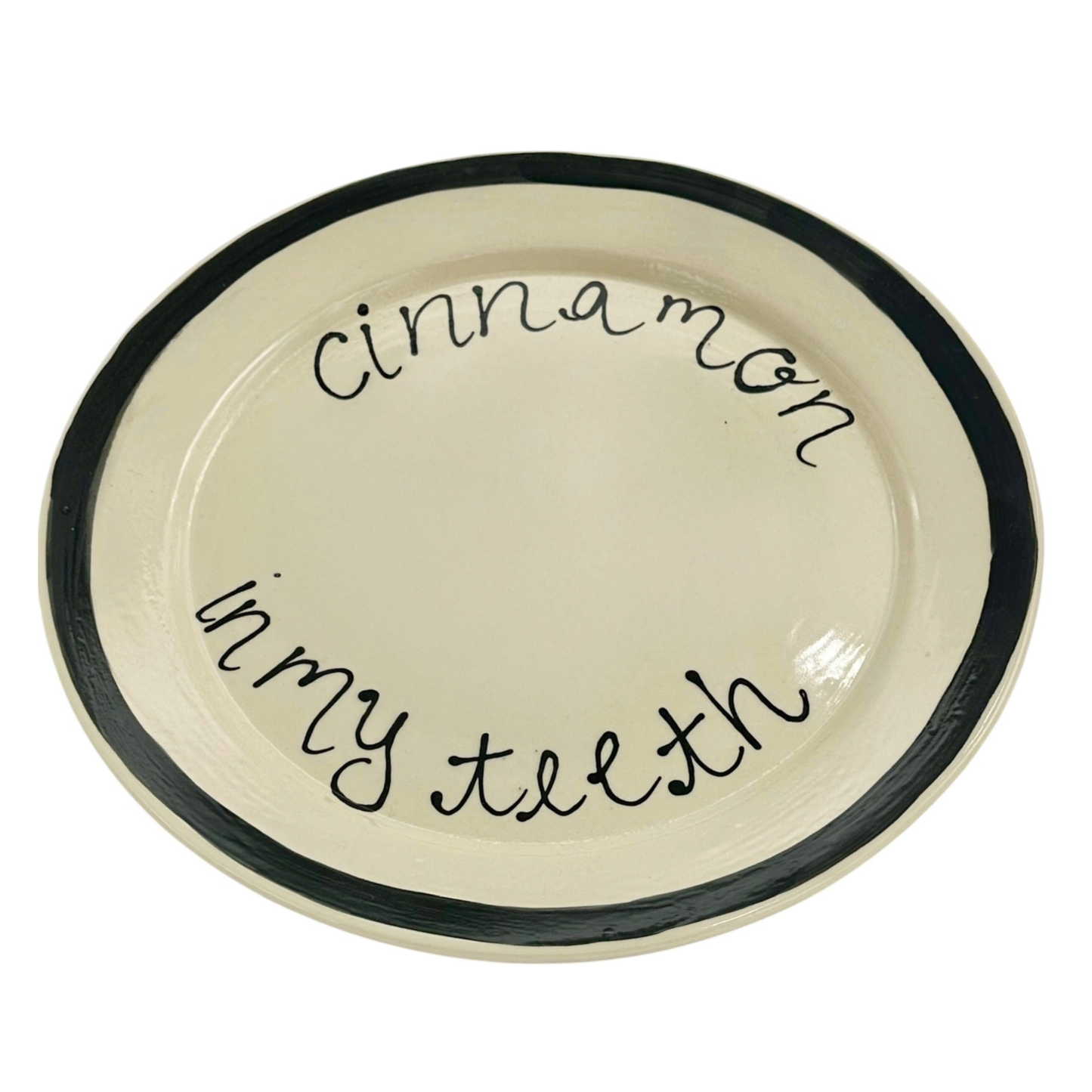 Cinnamon In My Teeth Dinner Plate Black