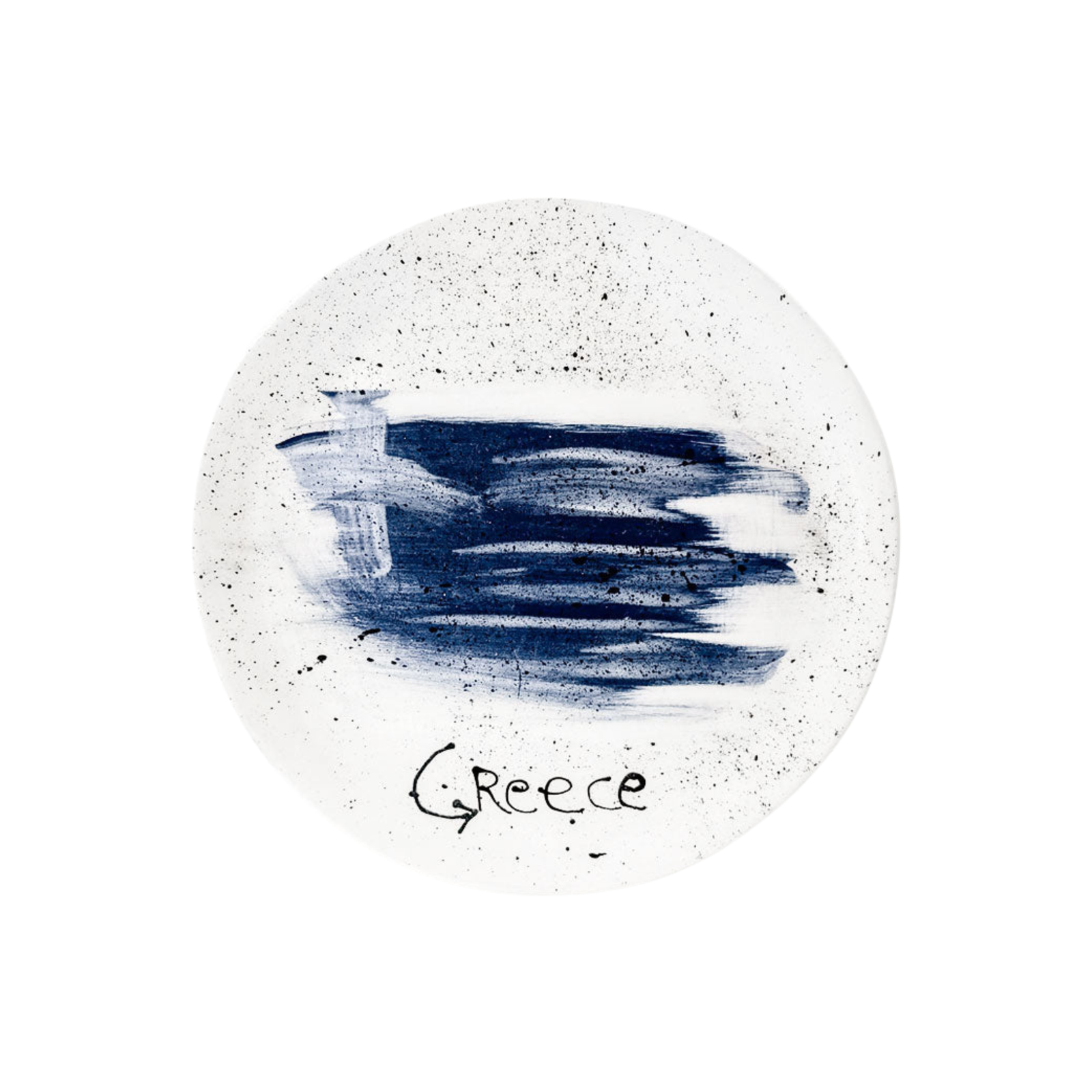 I AM GREEK - Hand Painted Ceramic Plate "HELLAS"