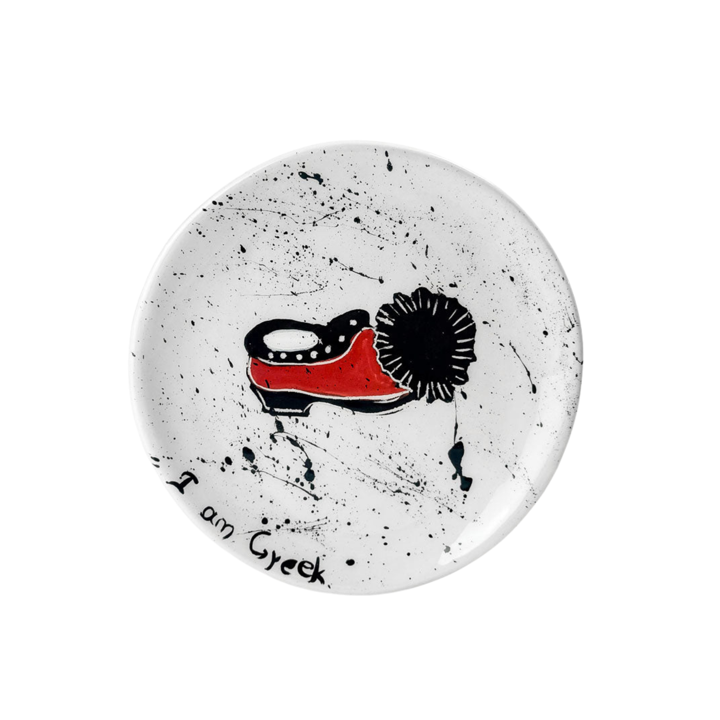 I AM GREEK - Hand Painted Ceramic Plate "TSAROUCHI"