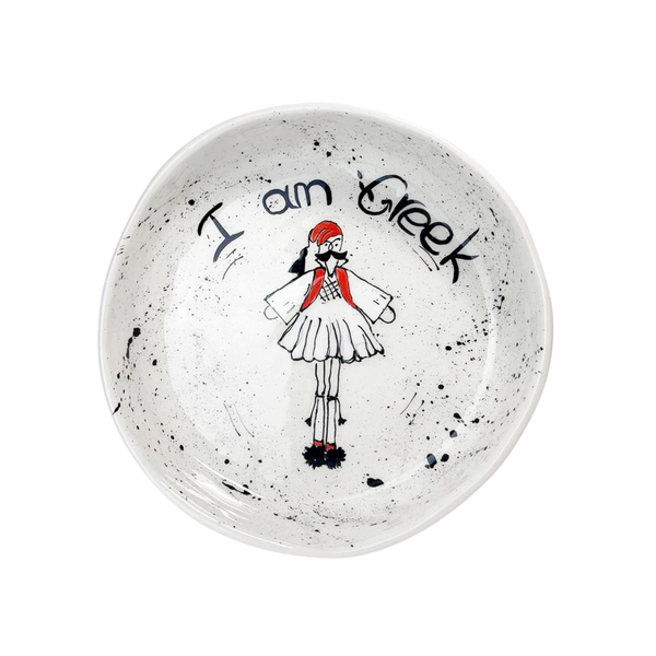 I AM GREEK - Handcrafted Salad Bowl "EYZONE"