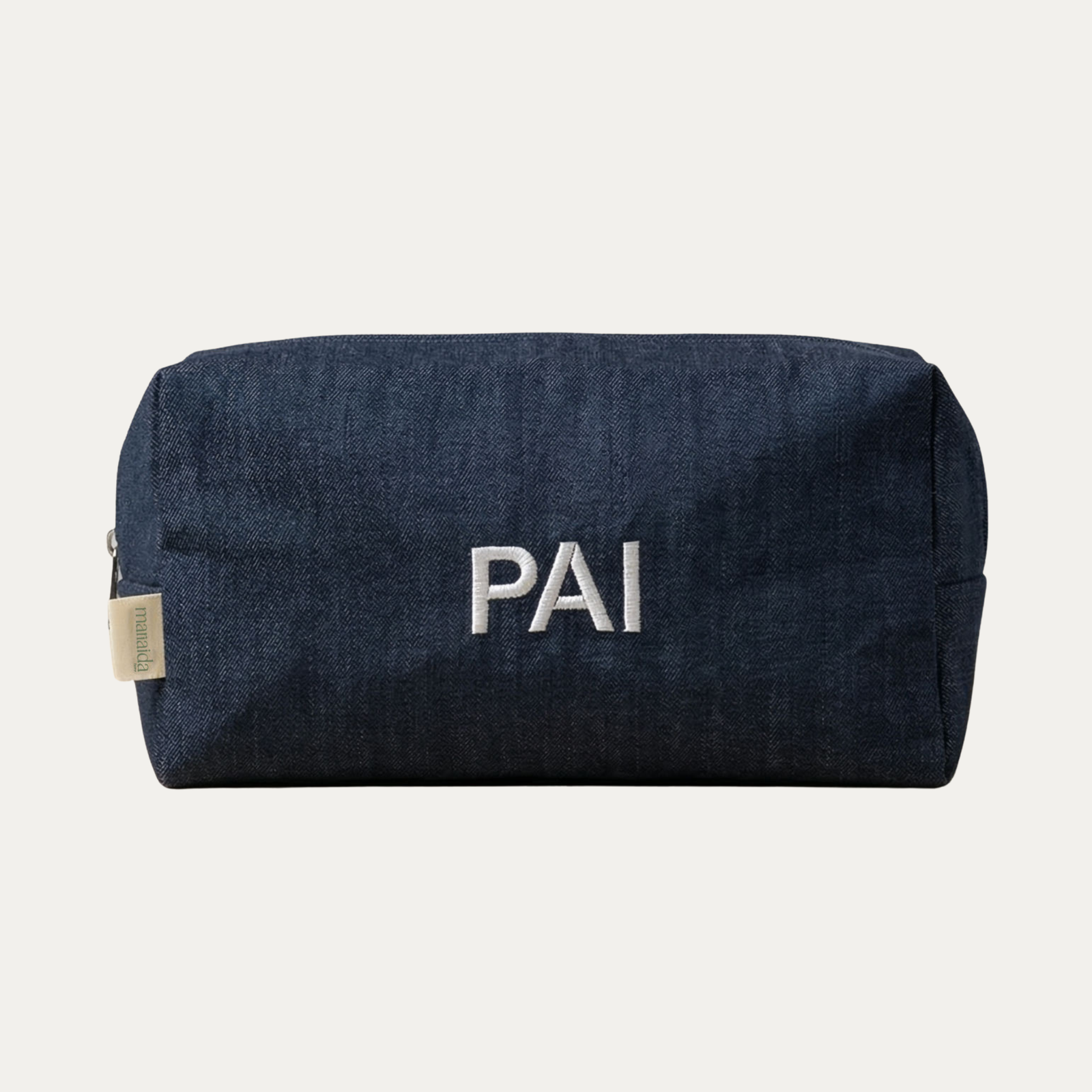 Dark Blue Linen Toiletry Bag, Dad