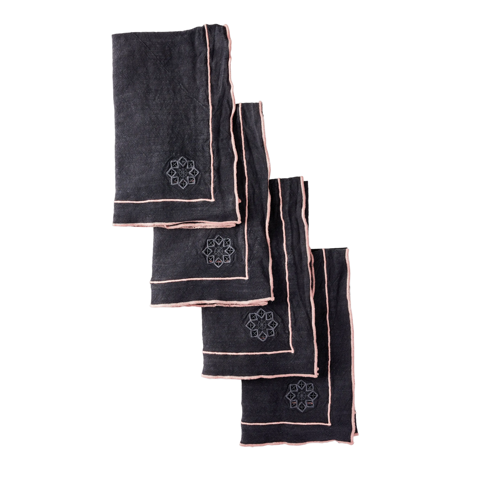 Day For Night Napkins Slate/Peony