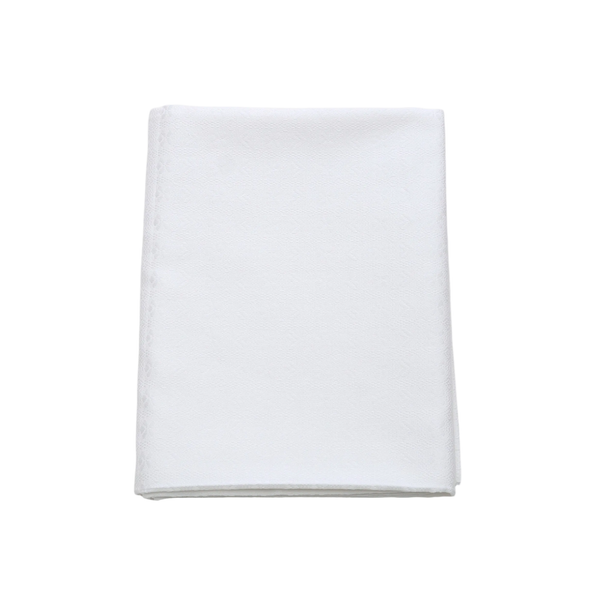 White Alpine Chalet Cotton Gingham Tablecloth, Italian Cotton, 230 x 150cm