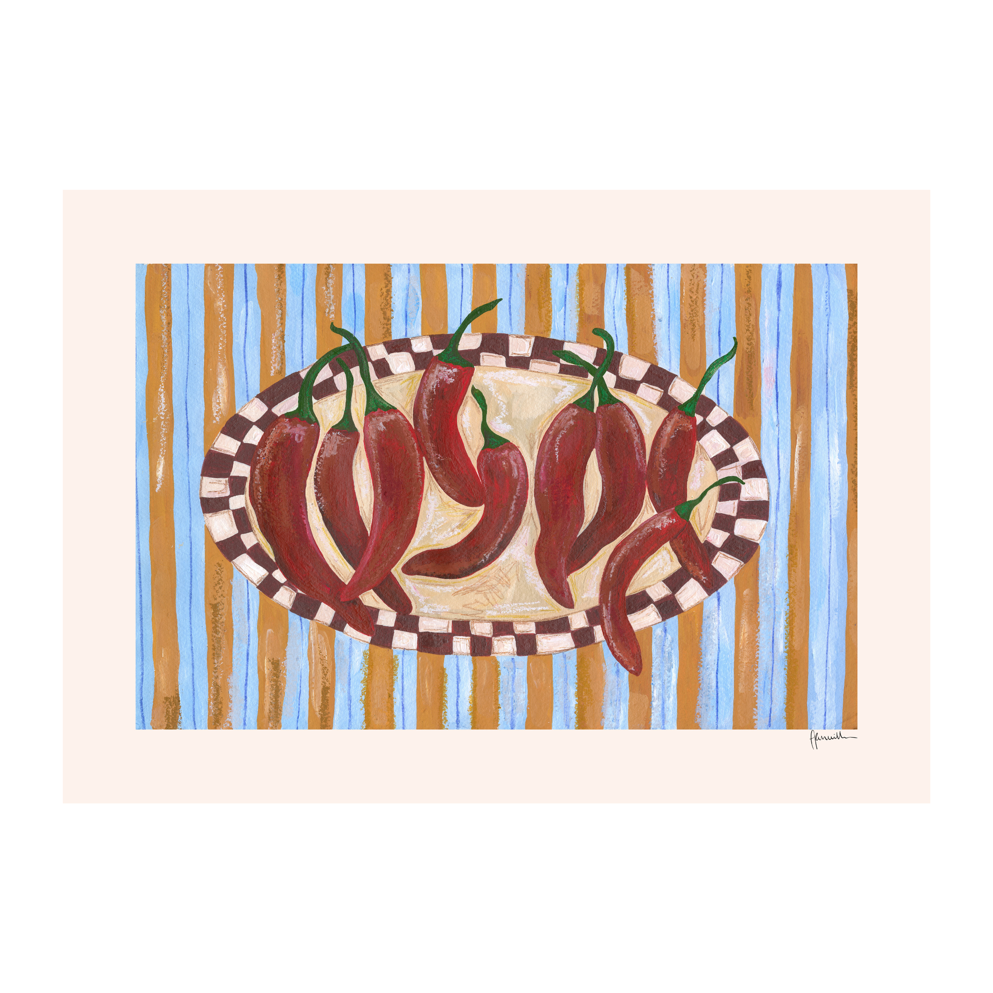 Spicy Chilli Plate Print