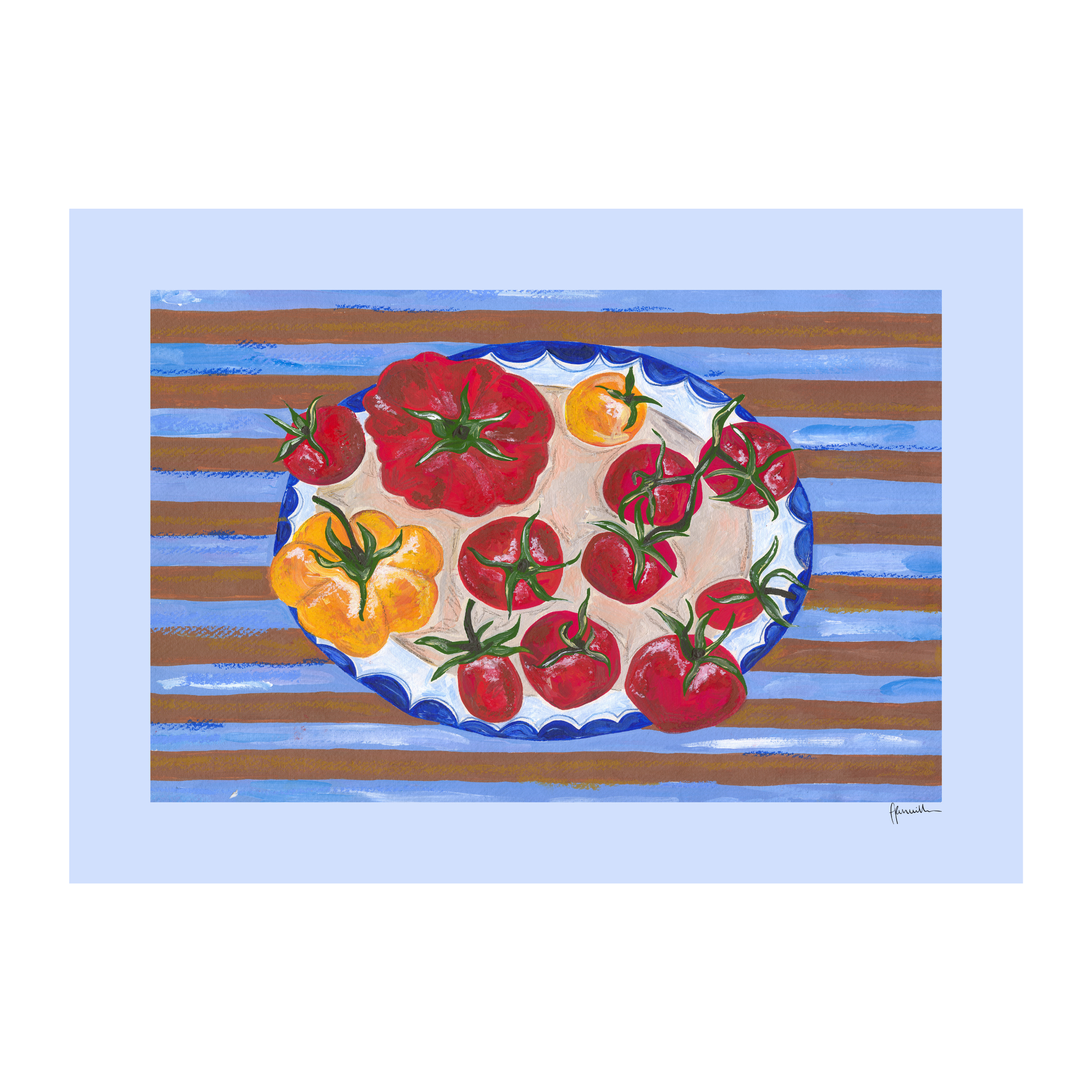 Tomato Plate Print