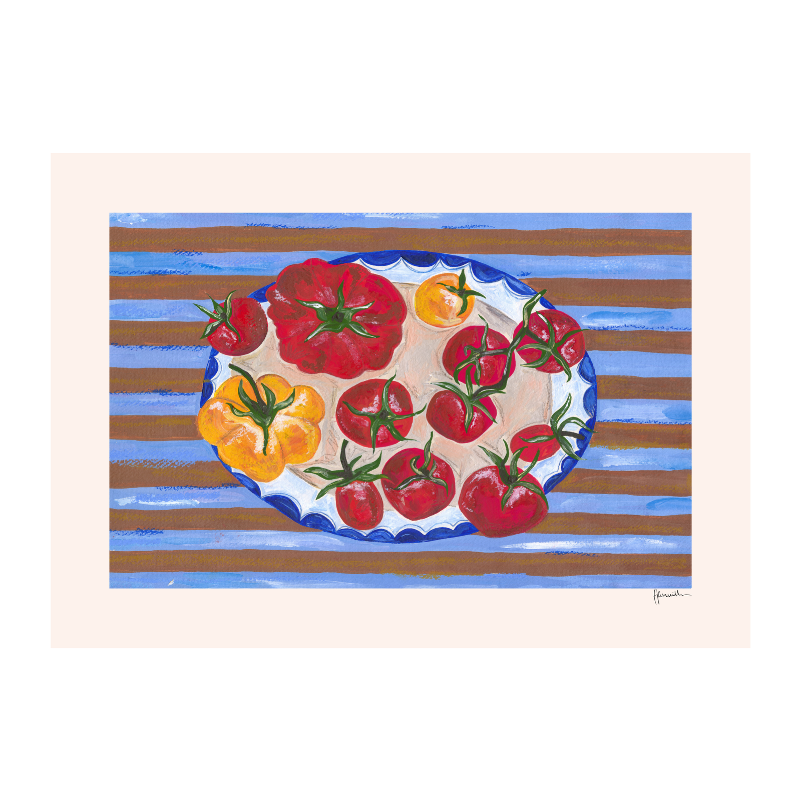 Tomato Plate Print