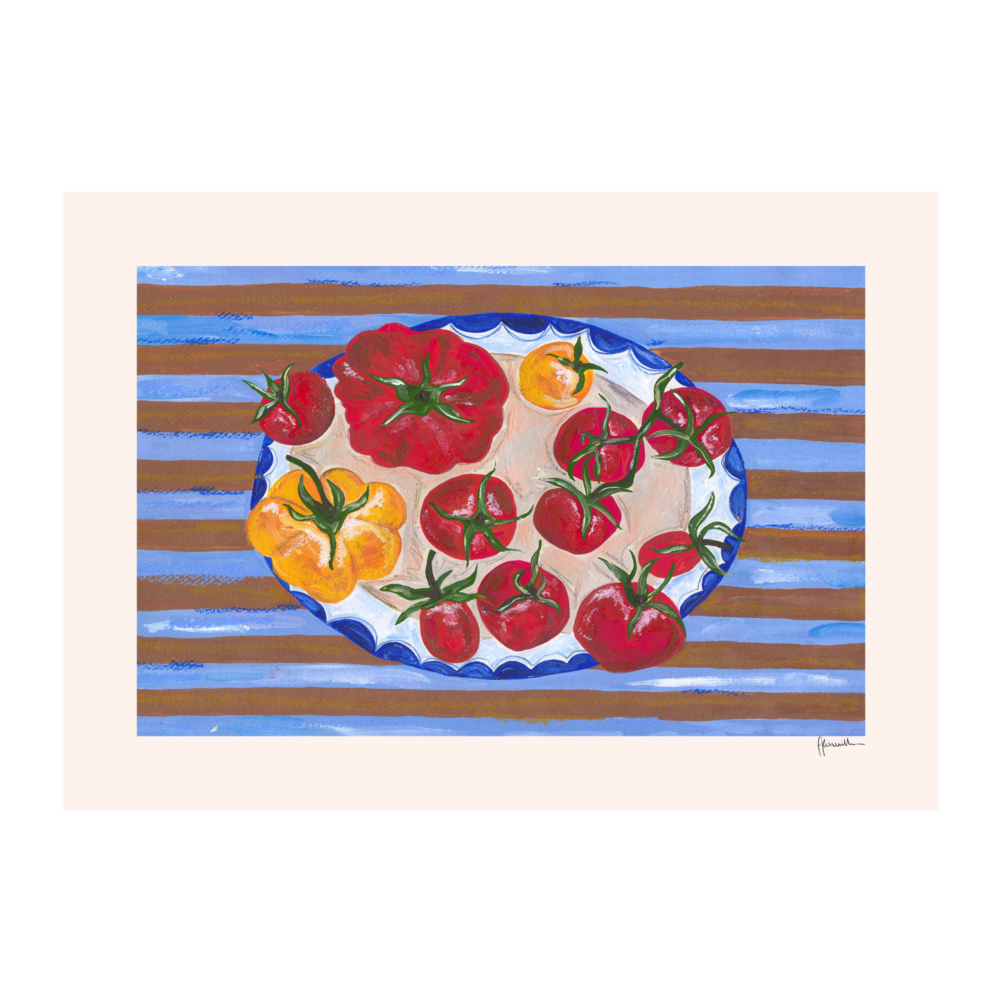 Tomato Plate Print