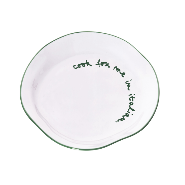 Statement Plate | Cook For Me In Italian