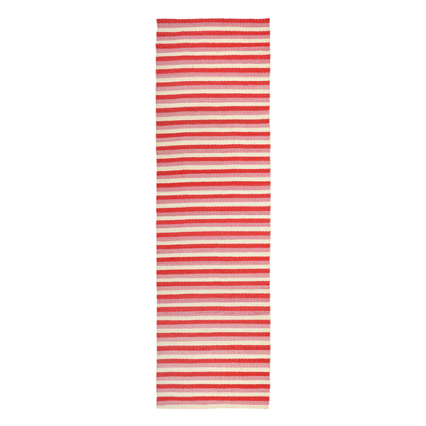 HEKIMA: Red, Vintage Pink & Natural Woven Sisal Runner