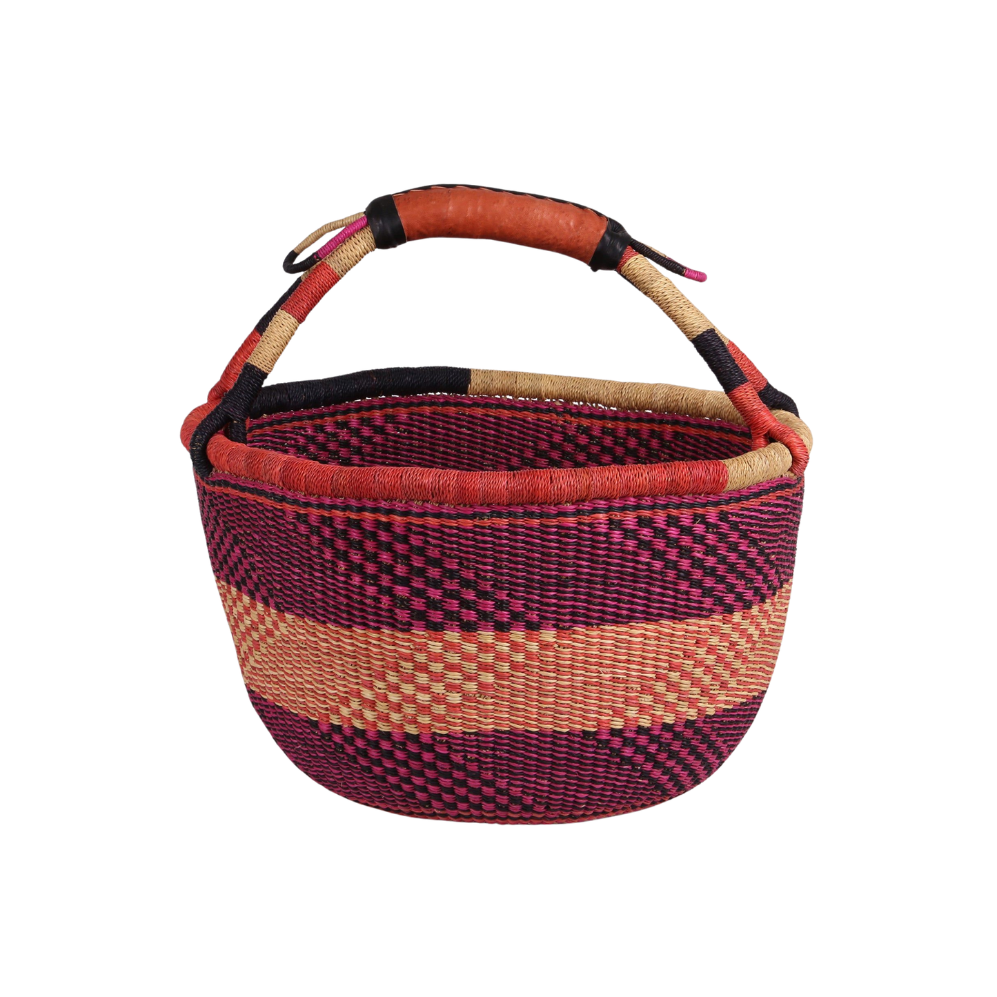 KWAMI: Pink, Red and Black Market Basket