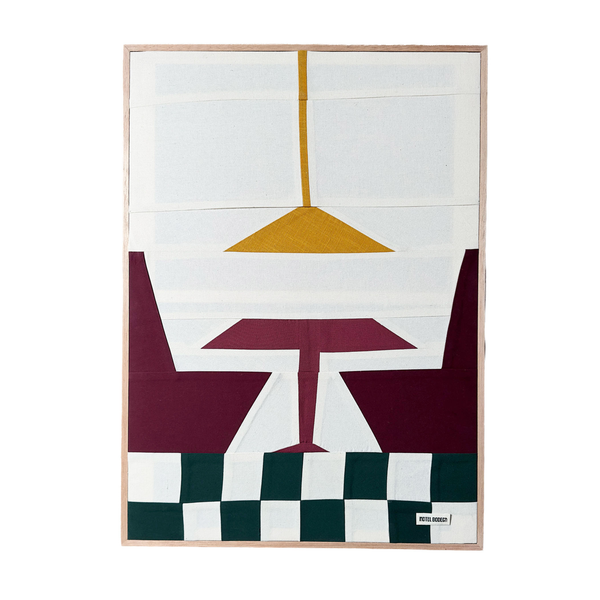 Diner Booth Original Quilted Artwork