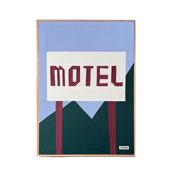 Motel Sign Original Quilted Artwork
