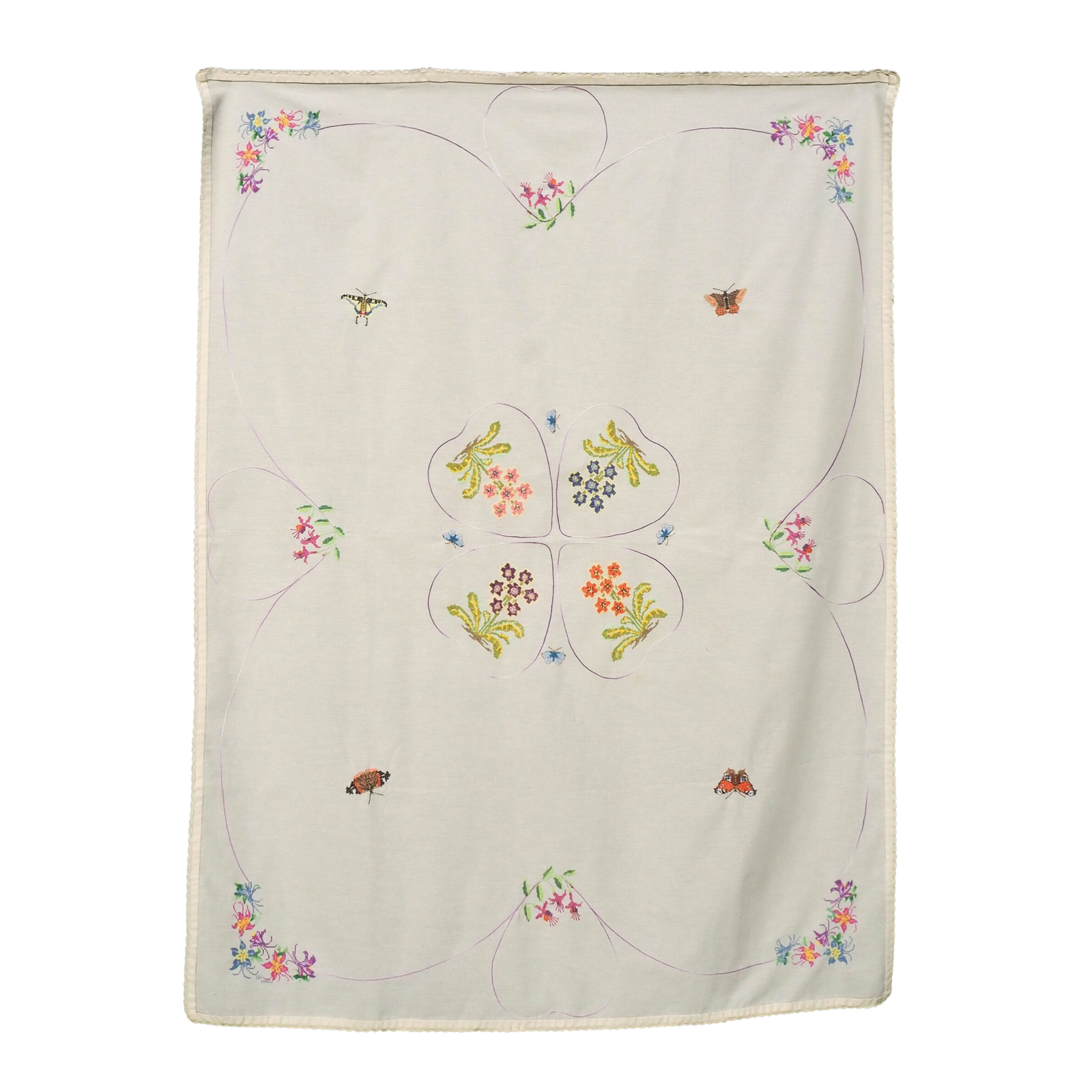 Vintage Embroidered Tablecloth