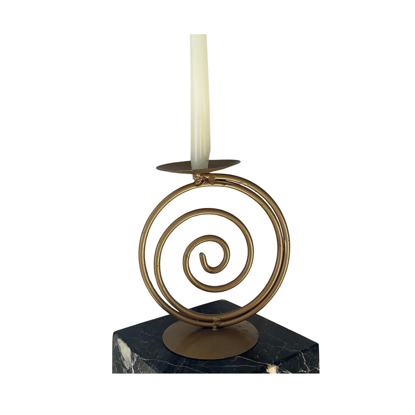 Brass Spiral Candle Holders set of 3