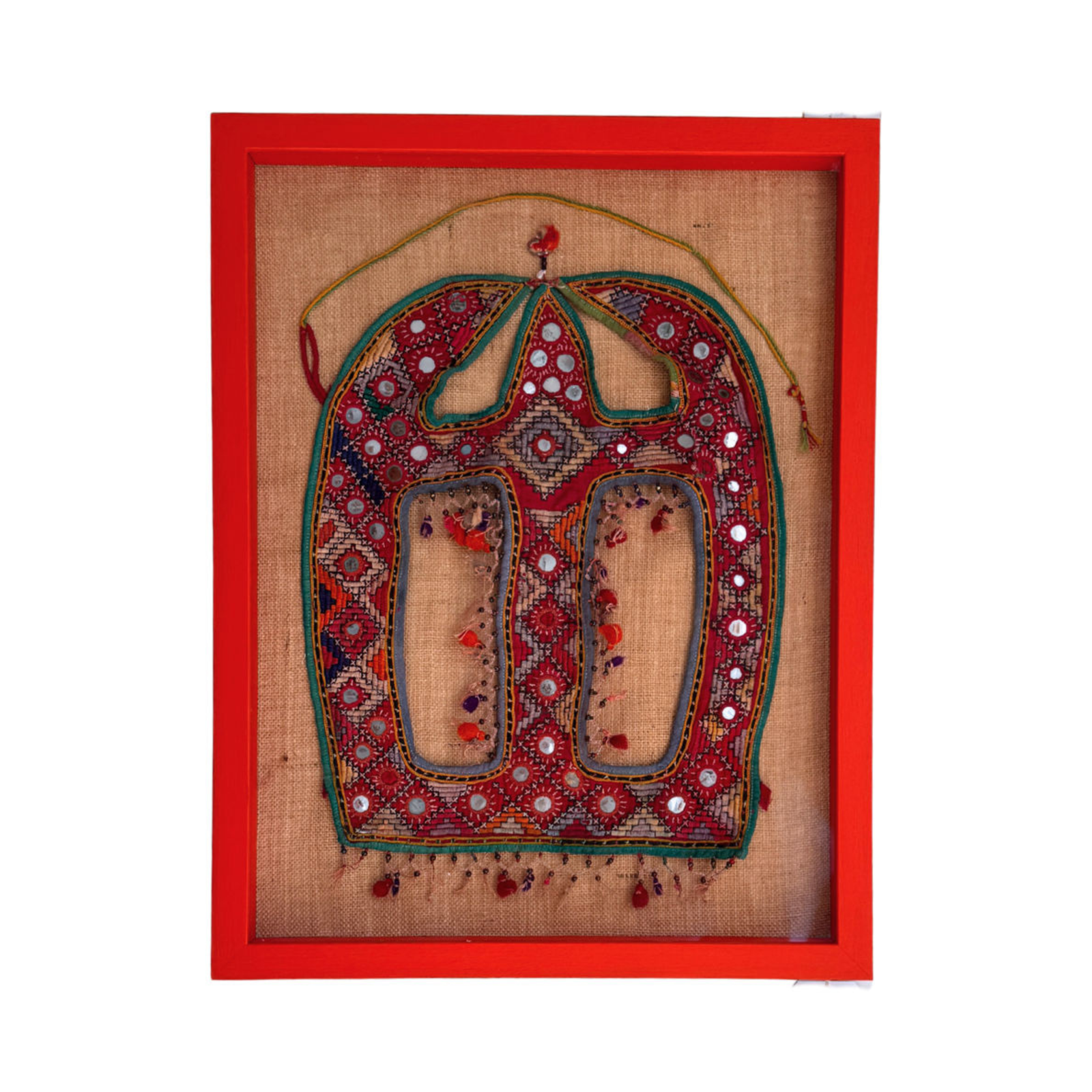 Framed Vintage Ceremonial Horse Mask