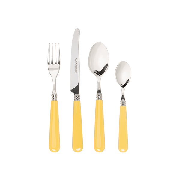 16-Piece Butter Yellow Cutlery Set