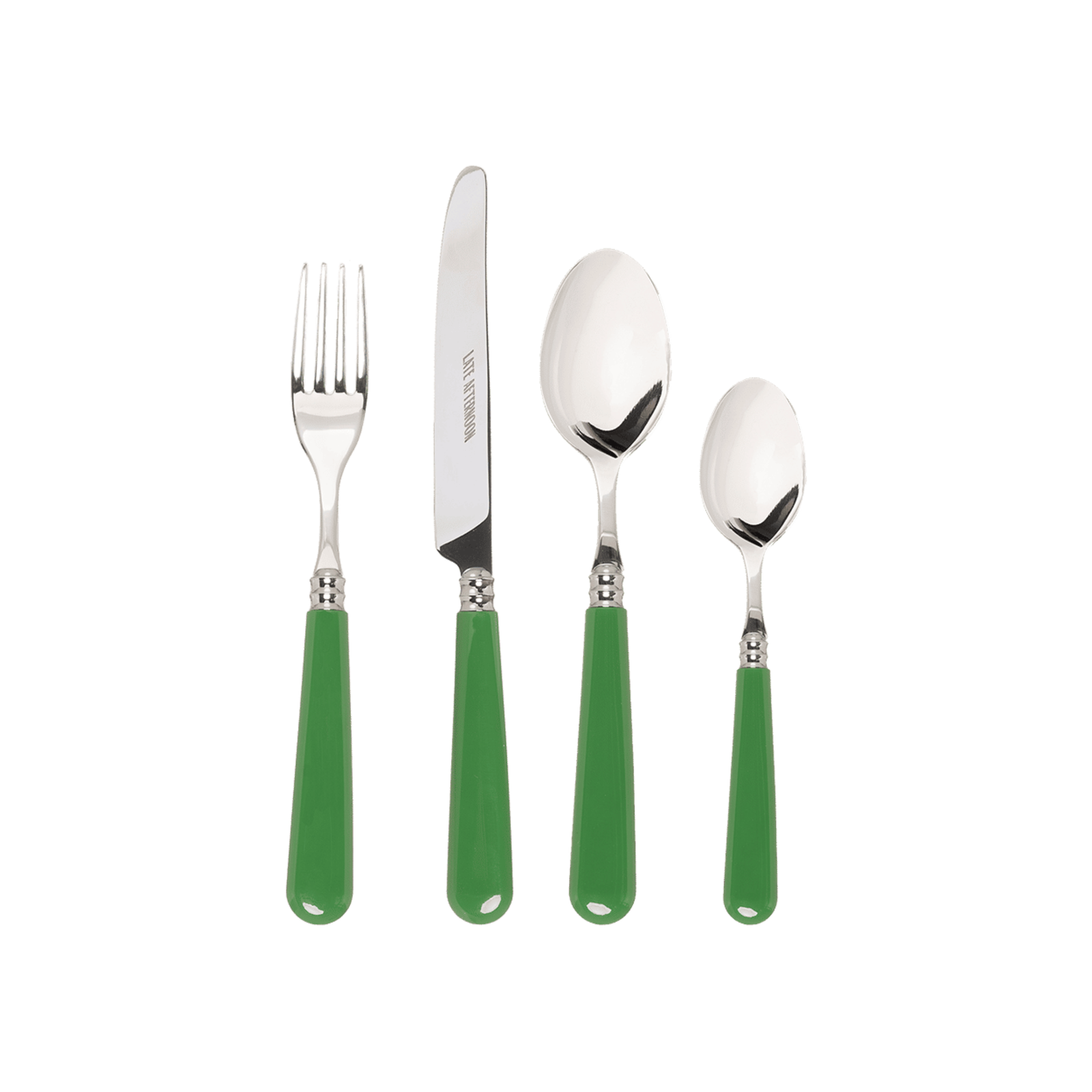 16-Piece Green Cutlery Set