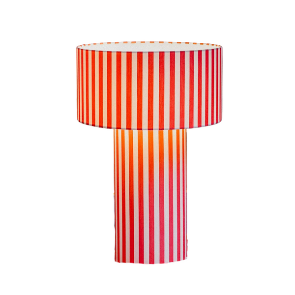 OCTAVEO – Red and White Striped Table Lamp